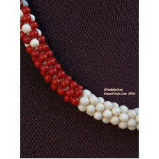 Ivory and Red Jasper Necklace